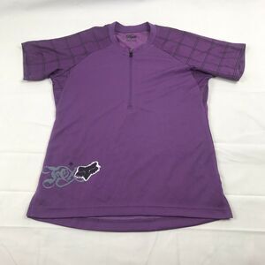 fox racing cycling jersey womens small purple black